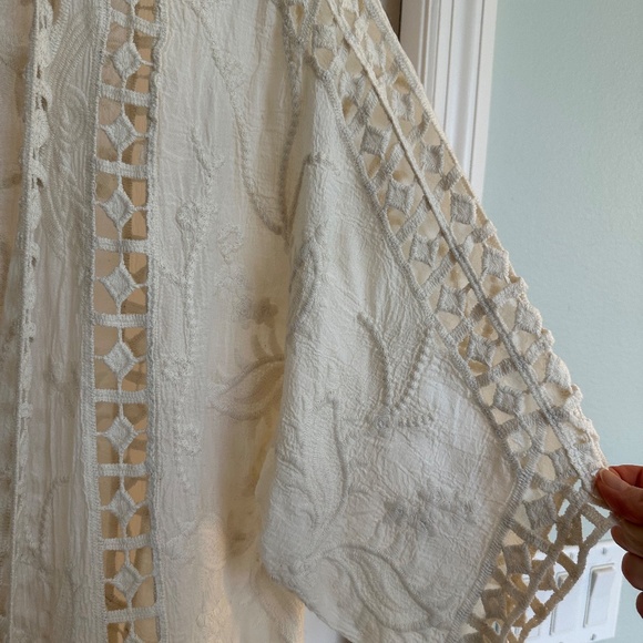 Lane Bryant Ivory Embroidered Overlay - Picture 7 of 10